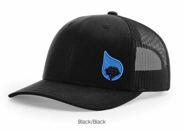 bluestone tree trucker hat black-black