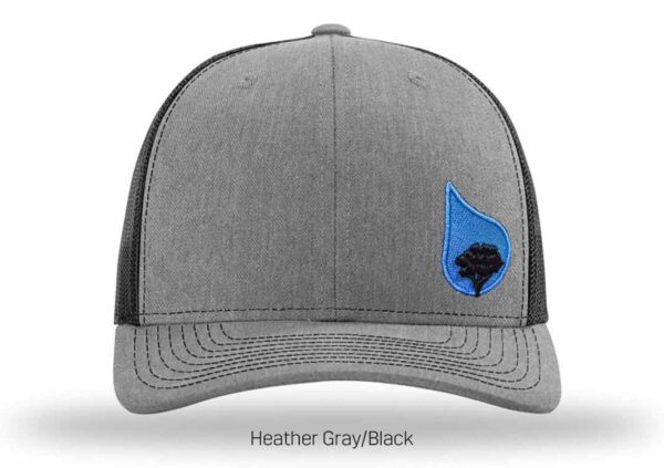 bluestone tree trucker hat heather-black-2