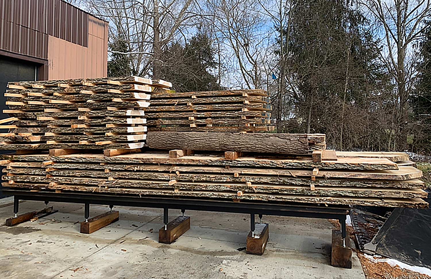 wood slabs for drying