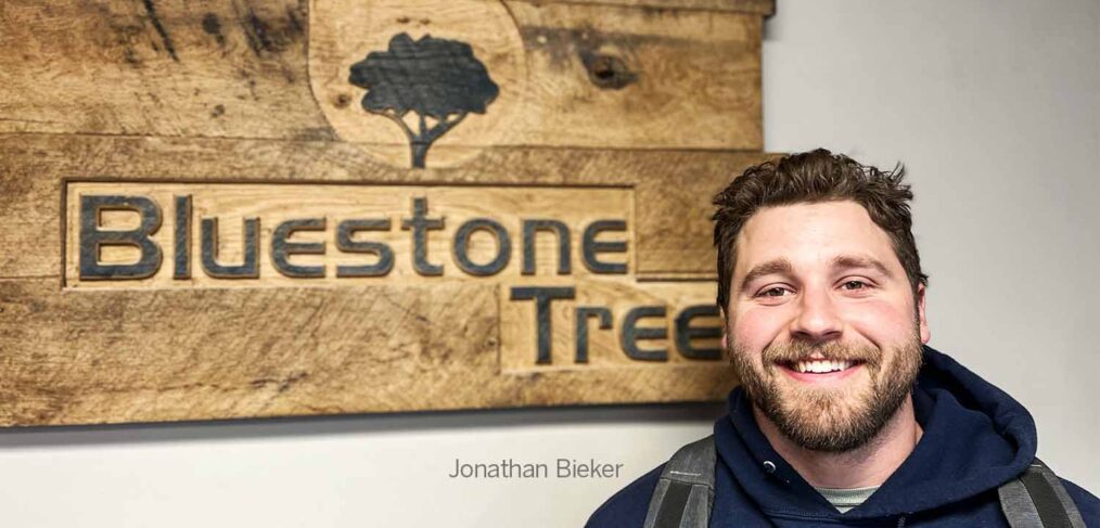 arborist jon bieker and bluestone tree sign