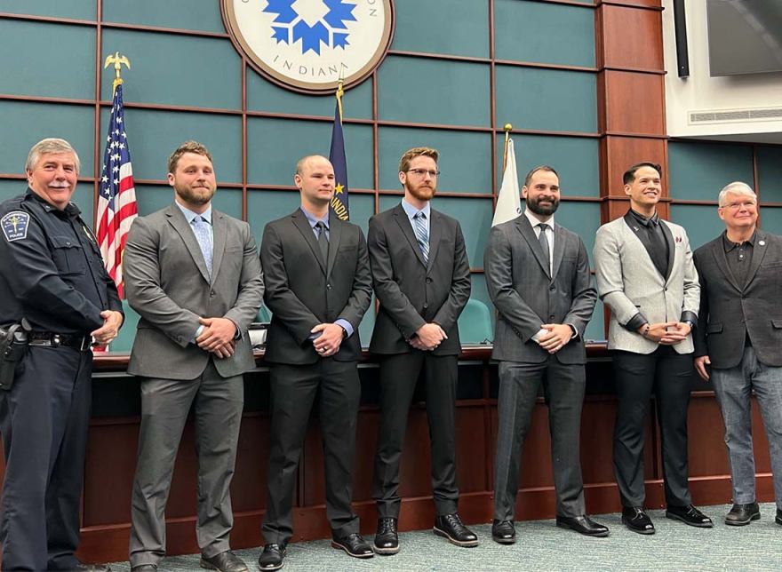 Arborist Jon Bieker & Casey Hofer of Bluestone Tree becoming Officers