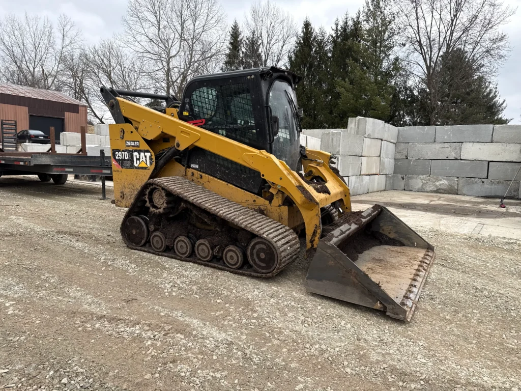 Tree stump grinding in progress using professional stump grinder equipment